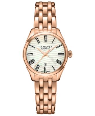 Rose Gold-Tone Bracelet Watch with Roman Numerals, 30mm Rae Dunn Women main image 3