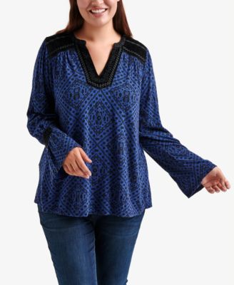 Lucky Brand - Plus Size Printed Top