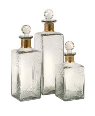 IMAX - Hampshire Etched Decanters - Set of 3