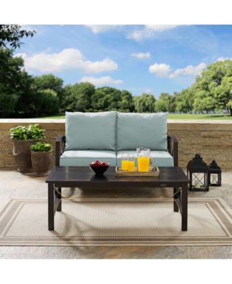 Kaplan 2 Piece Outdoor Seating Set With Cushion - Loveseat, Coffee ...