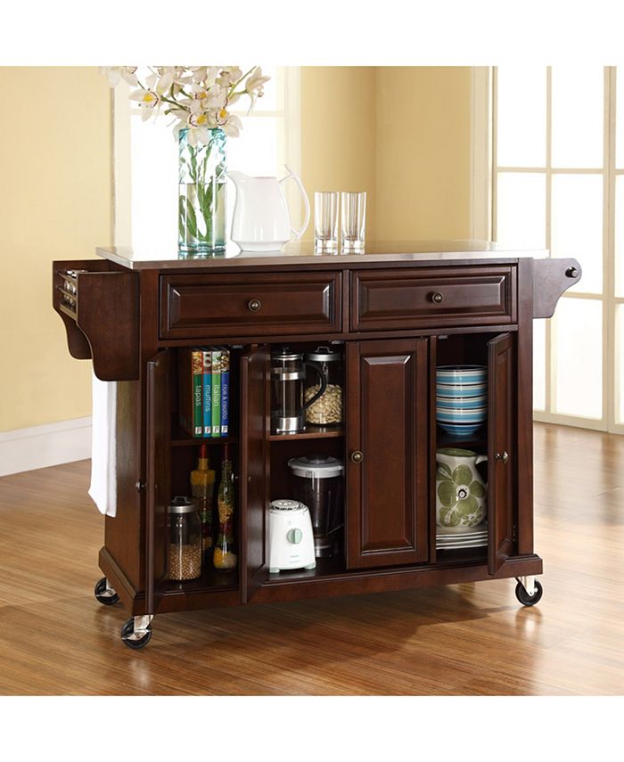 Crosley Stainless Steel Top Kitchen Cart Island Macy's