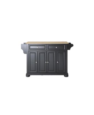 Alexandria Natural Wood Top Kitchen Island