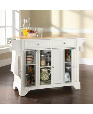 Lafayette Natural Wood Top Kitchen Island