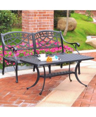 crosley sedona cast aluminum outdoor conversation seating set