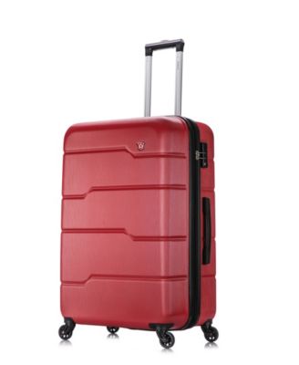 DUKAP Rodez Lightweight Hardside Large Checked Spinner Suitcase - Rose Gold