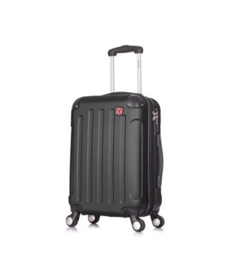 DUKAP Intely Hardside Carry On Spinner Suitcase with Integrated USB Port - Blue