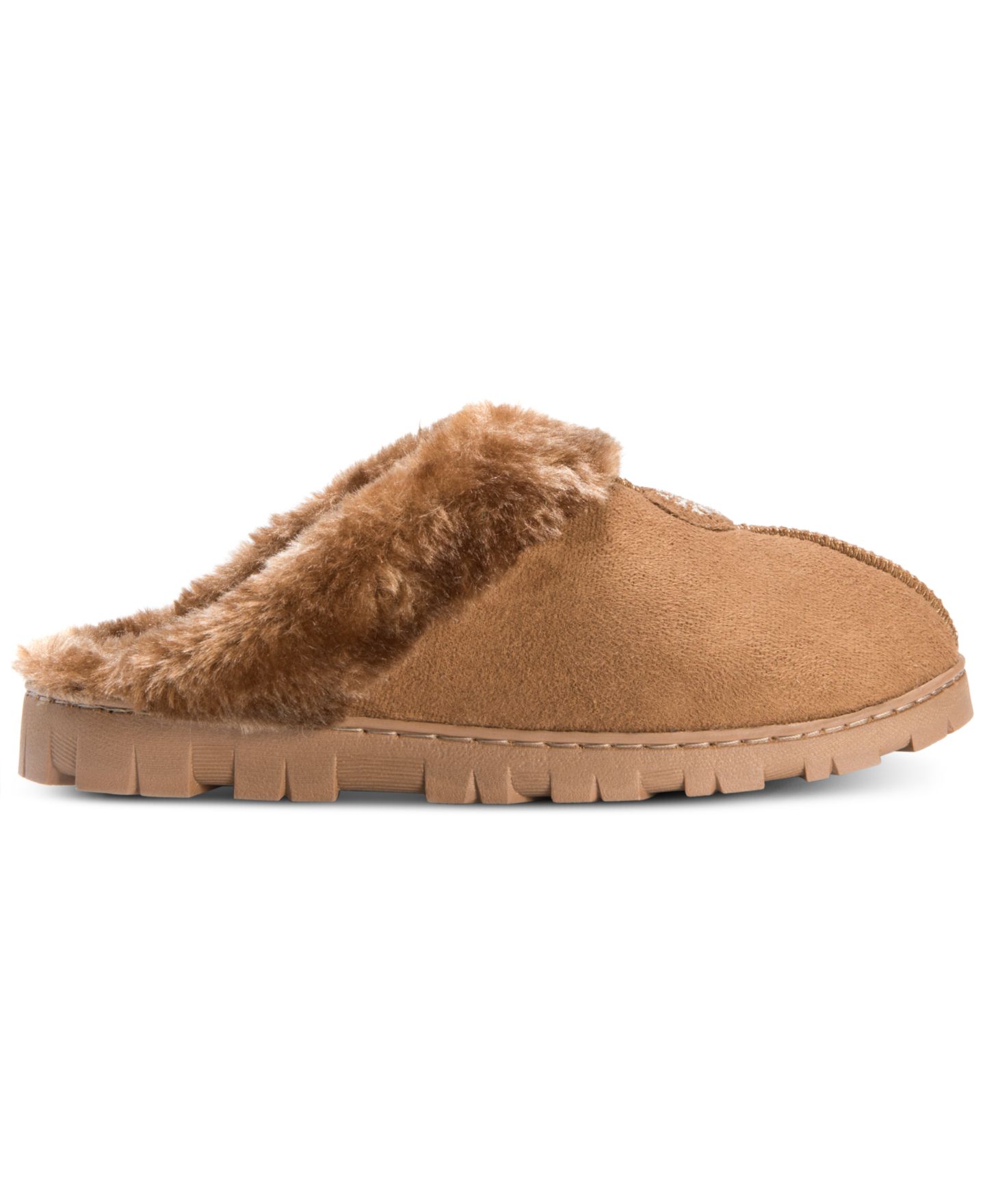 Женские сабо MUK LUKS Faux Suede Clog Slippers, цвет: Коричневый — фото 2