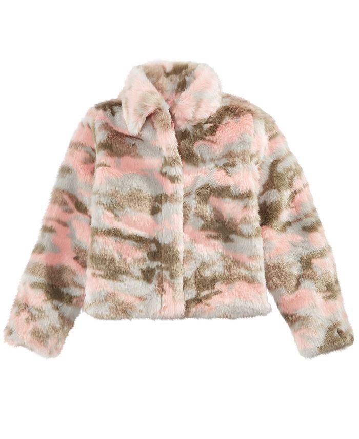 Epic Threads Big Girls Faux Fur Camouflage Jacket, Created for Macy's ...
