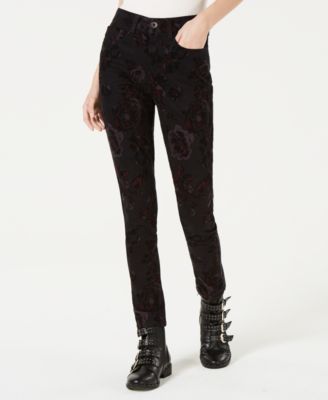 American Rag - Juniors' Velvet Floral-Burnout Jeans