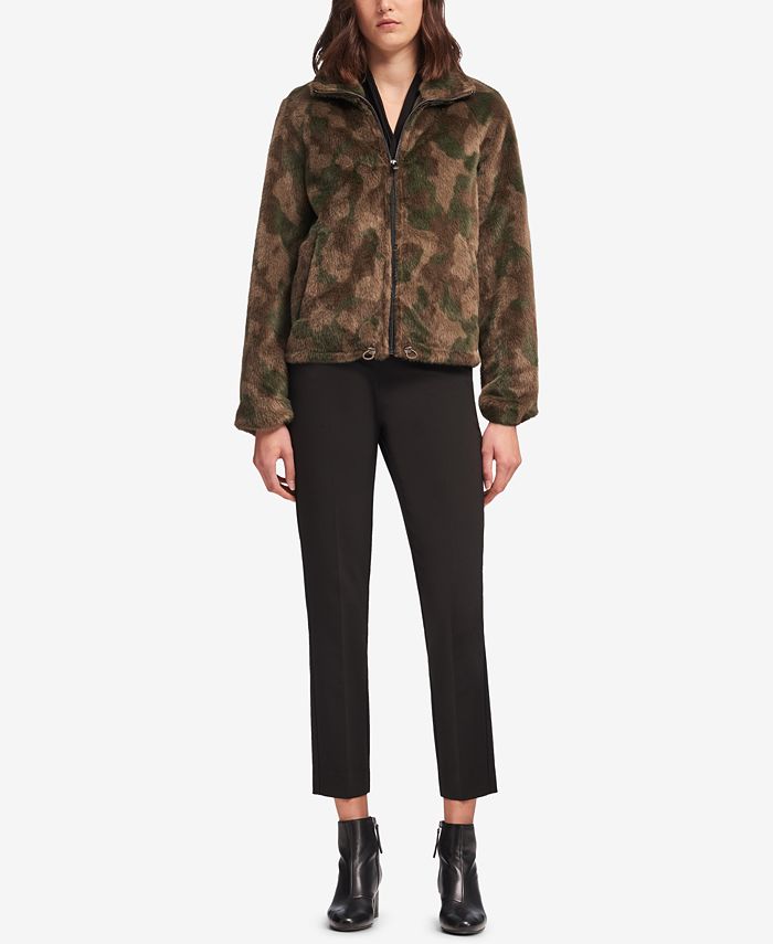 dkny faux fur jacket