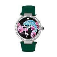 Quartz Camilla Collection Teal Leather Watch 38Mm