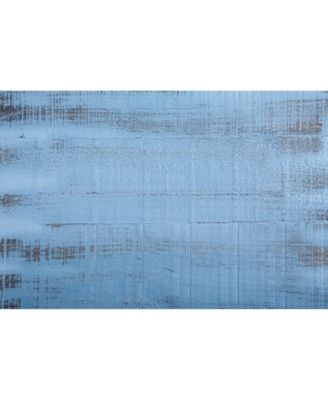 Country Cottage Coat Hook with Storage Cubbies, Blue Antique Finish