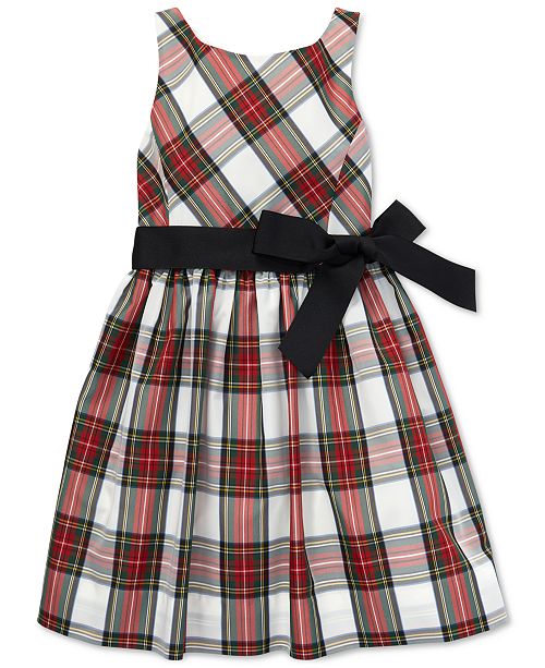 Polo Ralph Lauren Big Girls Tartan Fit Flare Dress Reviews All Girls Dresses Kids Macy S