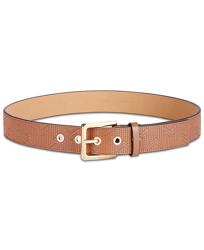 Michael Kors Deco Quilted Leather Belt - Macy's