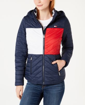 Tommy Hilfiger Flag Hooded Puffer Jacket & Reviews - Jackets & Blazers ...