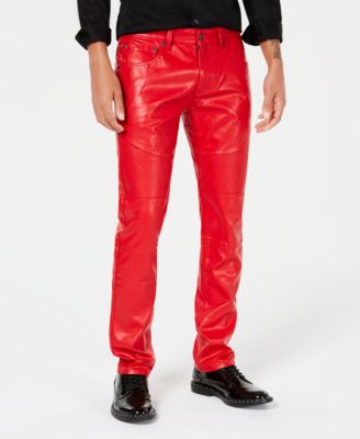 red leather pants mens