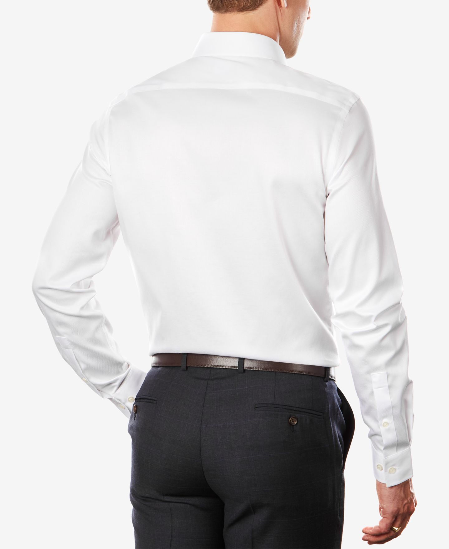 Мужская рубашка Michael Kors Comfort Stretch Dress Shirt, Regular & Slim Fit, цвет: Белый — фото 2