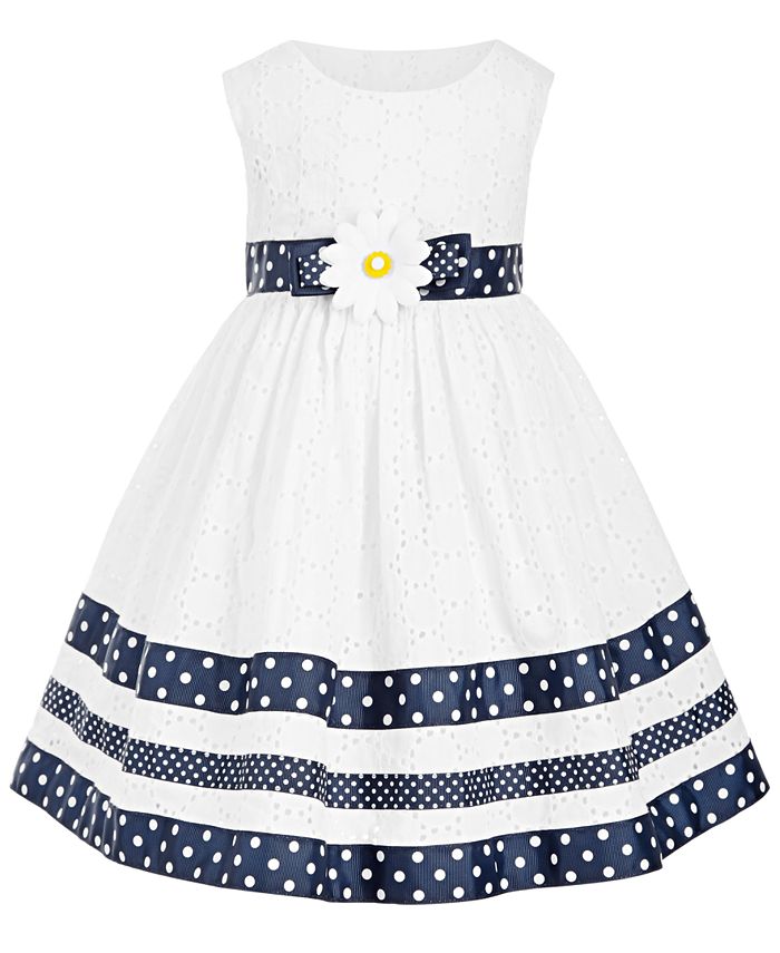 Blueberi Boulevard Baby Girls RibbonTrim Eyelet Dress Macy's