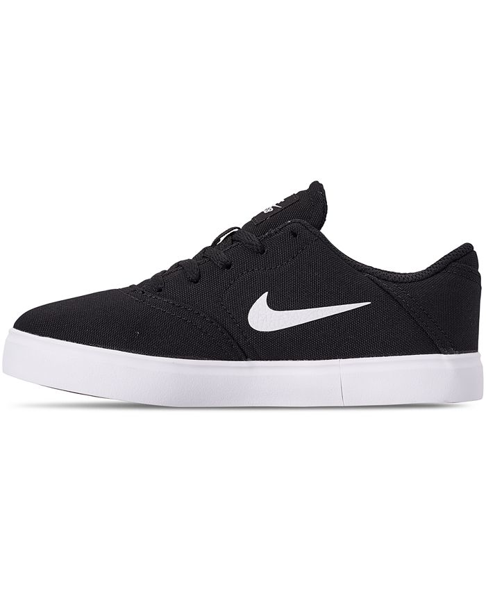 Nike Little Boys' SB Check Canvas Skateboarding Sneakers from Finish ...