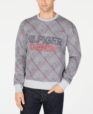 Tommy Hilfiger Men's Plaid Logo Sweatshirt, Created for Macy's - Macy's