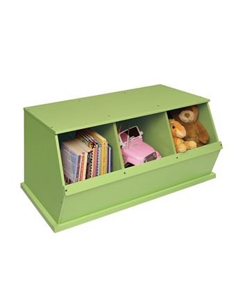 Badger Basket Three Bin Stackable Toy Storage Cubby - Macy's