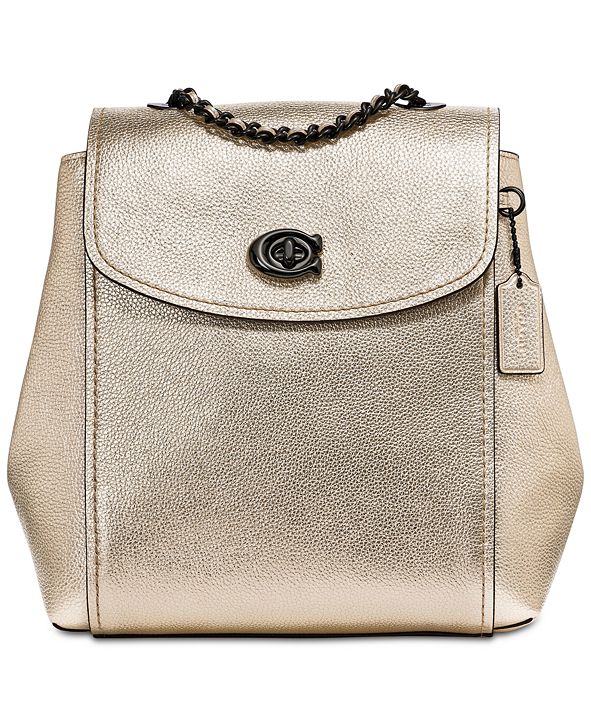 COACH Metallic Parker Convertible Backpack in Pebble Leather & Reviews ...