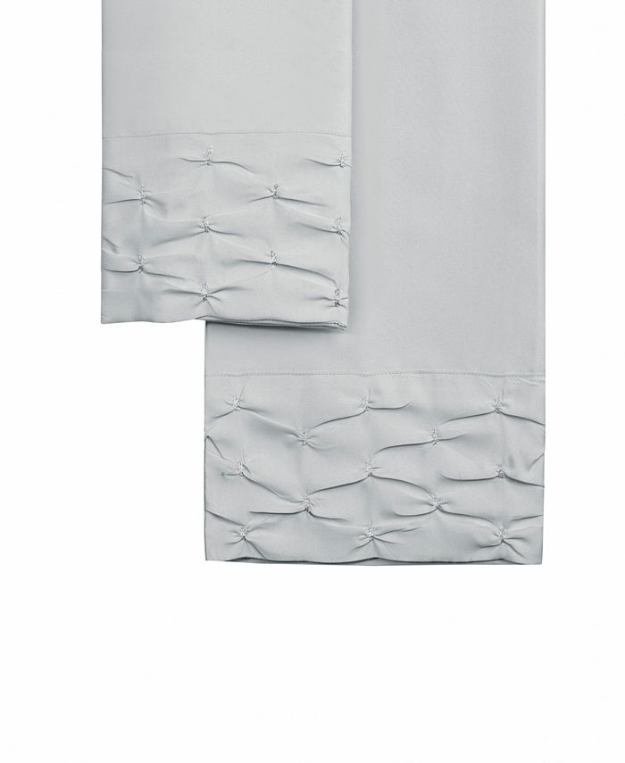 Cathay Home Inc. Hudson & Main Diamond Ruched Hem 3 Pieces Twin Sheet