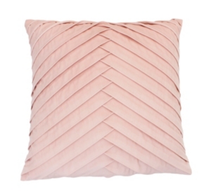 Thro James Pleated Velvet Pillow, 20" X 20" In Lt/pastel