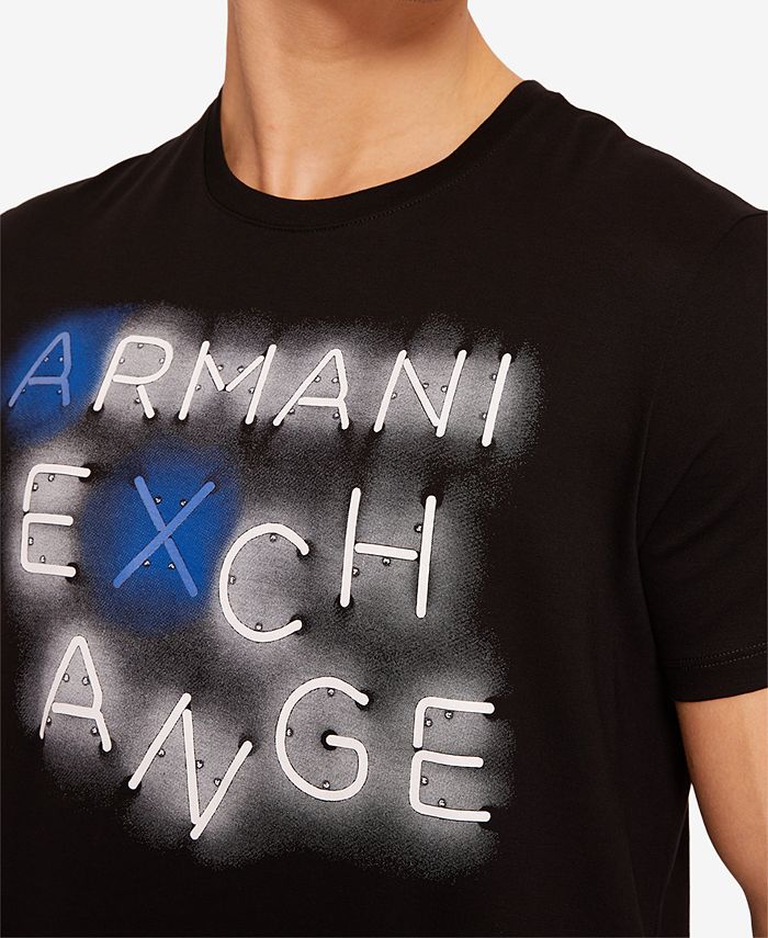 A|X Armani Exchange Men's Neon Light Logo Print T-Shirt - Macy's
