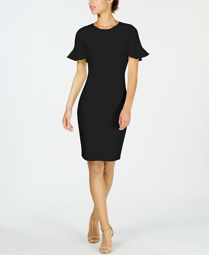 Calvin klein petal sleeve dress cheap
