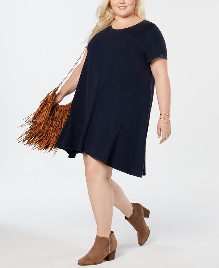 Style & Co Washed-Cotton T-Shirt Dress, Created for Macy's - Macy's