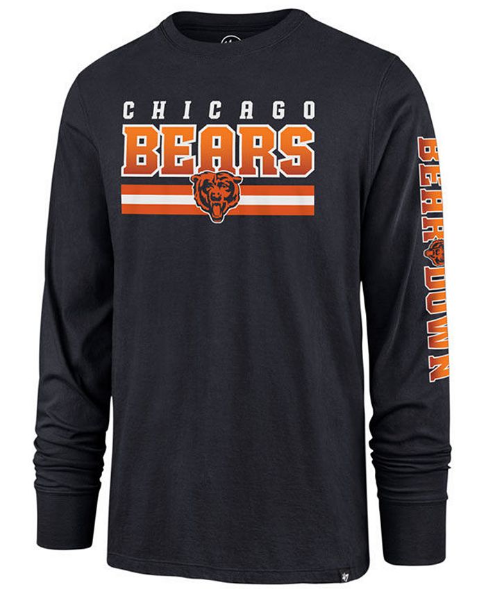 '47 Brand Men's Chicago Bears Level Up Long Sleeve Super Rival T-Shirt ...