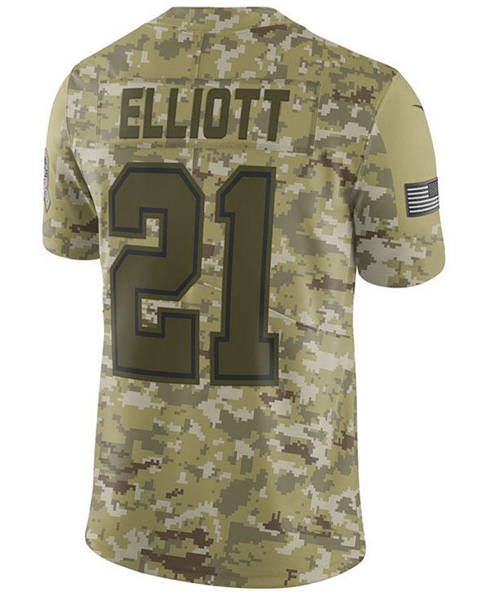 Nike Men's Ezekiel Elliott Dallas Cowboys Salute To Service Jersey 2018 ...