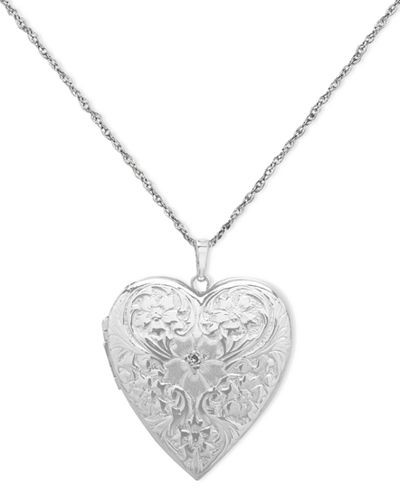 locket heart sterling silver engraved jewelry