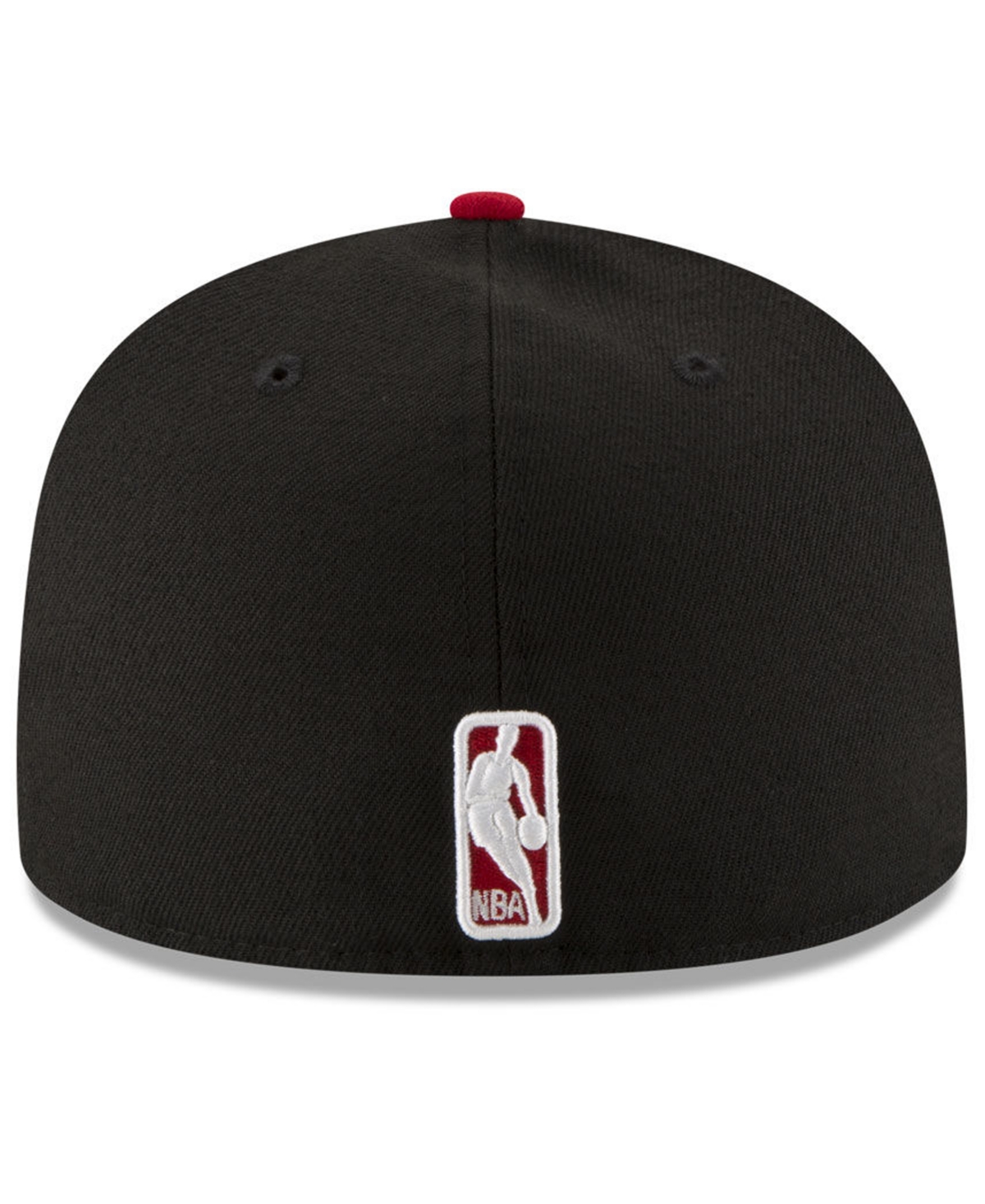 New Era Chicago Bulls Basic 2 Tone 59fifty Fitted Cap In Black,red