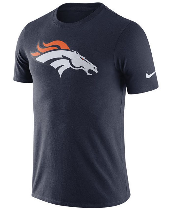 Nike Men's Denver Broncos Dri-Fit Cotton Essential Logo T-Shirt - Macy's