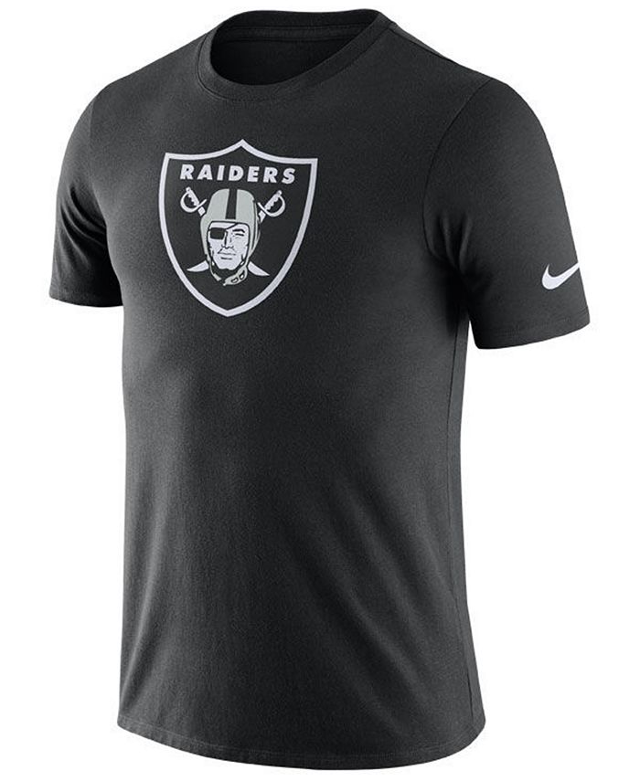 Nike Men's Oakland Raiders Dri-Fit Cotton Essential Logo T-Shirt ...