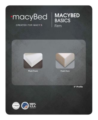 MacyBed by Serta  Basics 5" Firm Foam Mattress - Queen, Created for Macy's