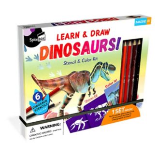 Spicebox Imagine It Dinosaurs Stencil And Color Kit - Macy's