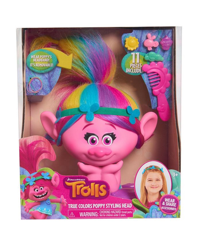 Just Play Trolls Poppy Style Station Styling Head Rainbow Hair - Macy's