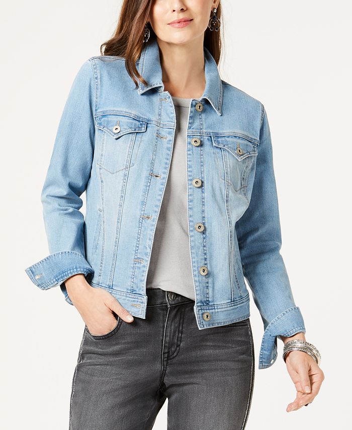 Style & Co Cotton Denim Jacket, Created for Macy's - Macy's