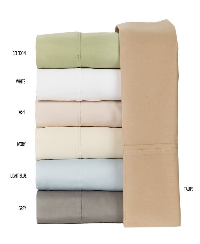 H.N. International Luxury Concepts 320 TC Solid Sateen Queen Sheet Set