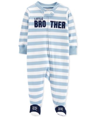 Carter's Baby Boys 1-Pc. Brother Cotton Footed Pajamas - Macy's