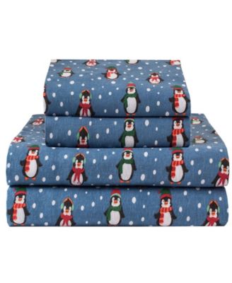 Winter Nights Cotton Flannel Full Sheet Set