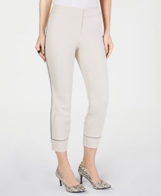 Alfani Piped Slim Ankle Pants, Created 
