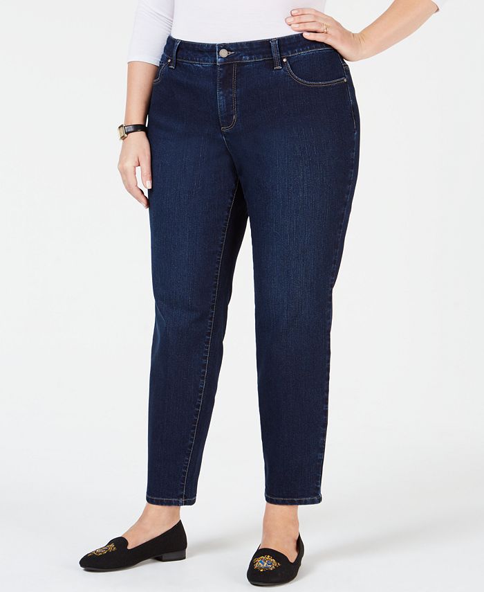 Charter Club Plus Size Straight-Leg Ankle Jeans, Created for Macy's ...