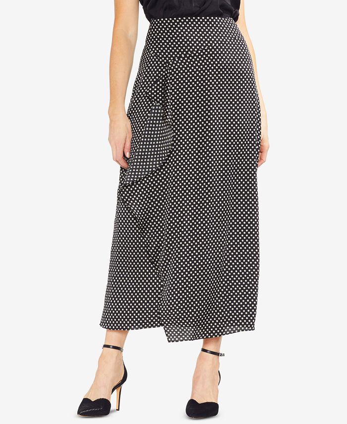 Vince Camuto Printed Faux-Wrap Skirt - Macy's