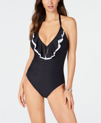 ruffle front bathing suit