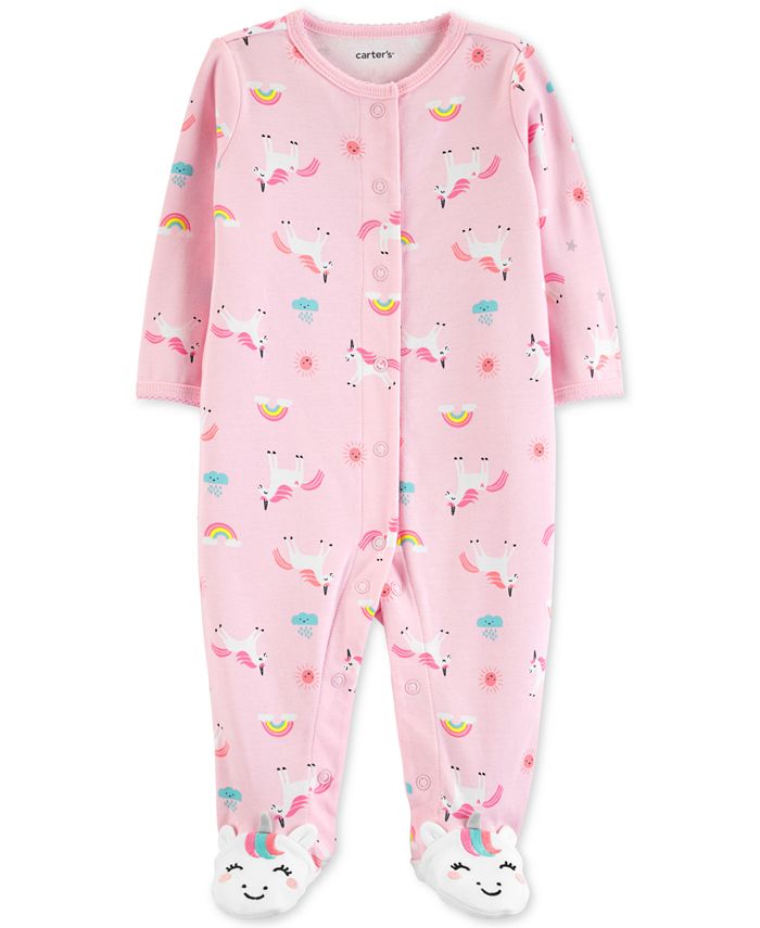 Carter's Baby Girls Unicorn-Print Cotton Coverall - Macy's  Baby girl  outfits newborn, Baby girl clothes, Carters baby girl