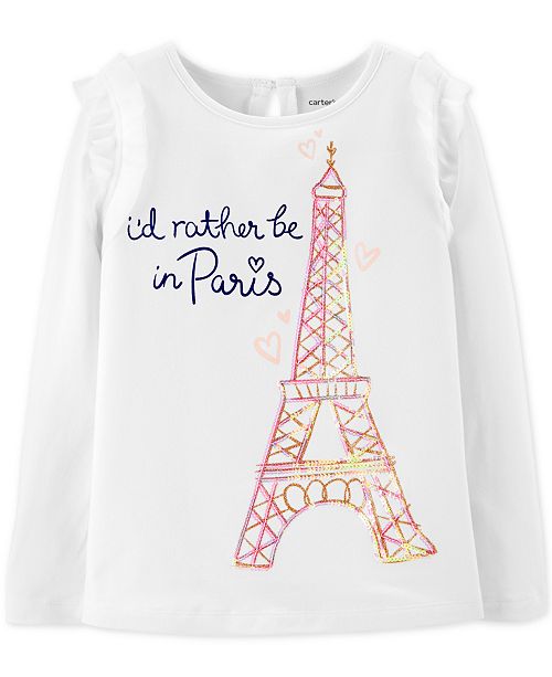 Carter S Little Big Girls I D Rather Be In Paris Graphic Top